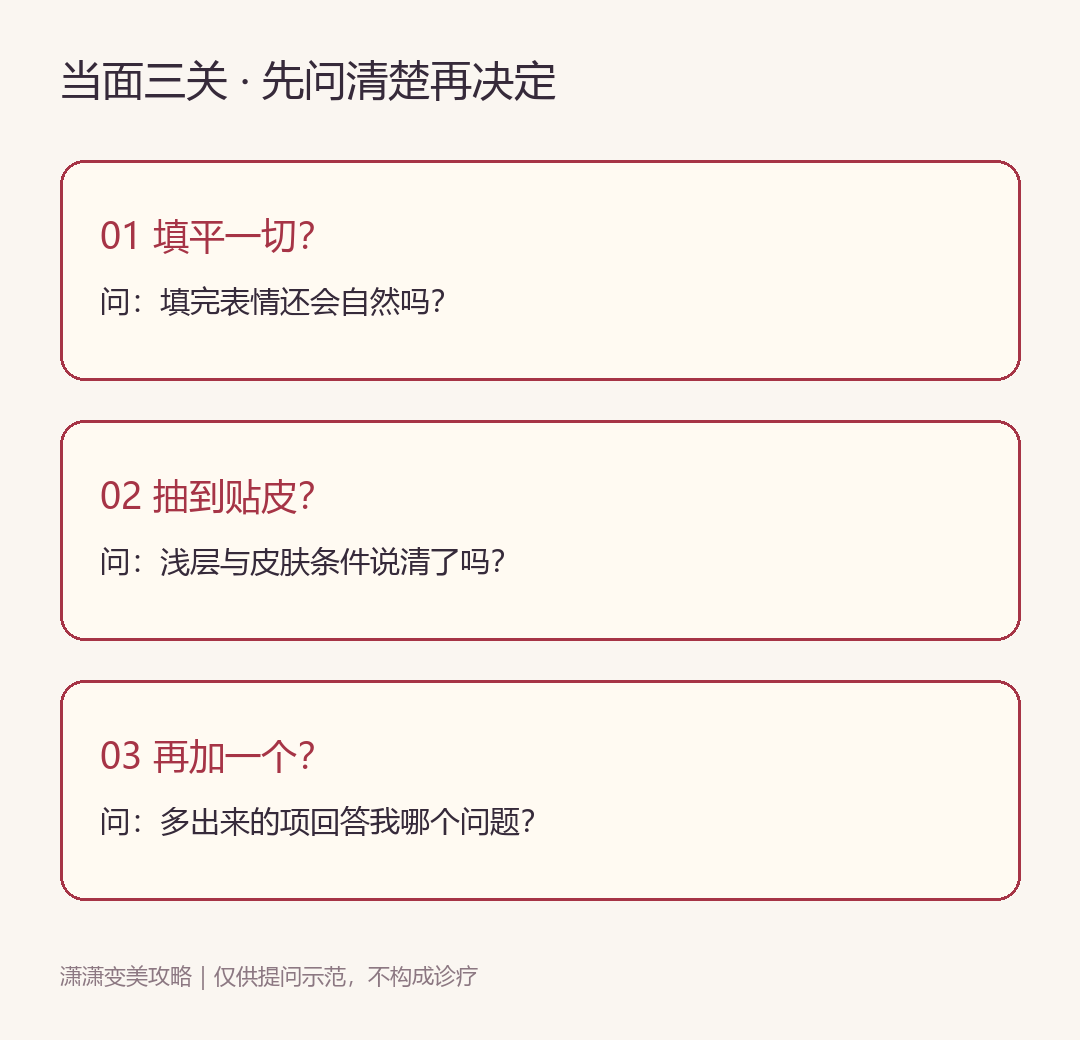当面三关：先问清楚再决定
